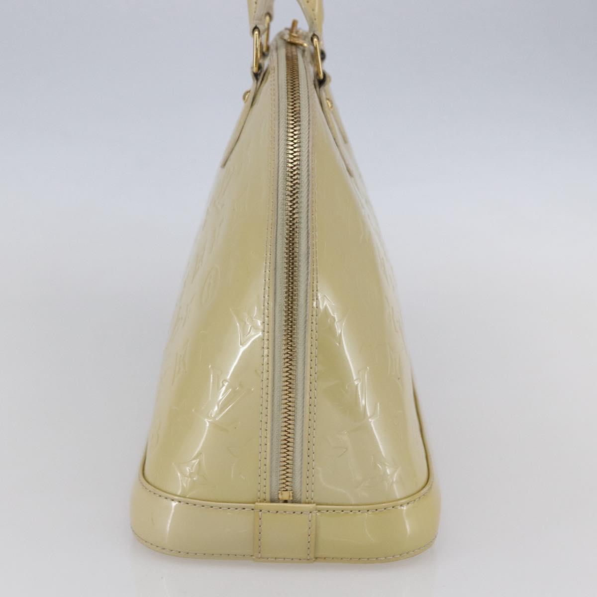 LOUIS VUITTON Monogram Vernis Alma PM Hand Bag Broncorail M91445 LV Auth gh1316