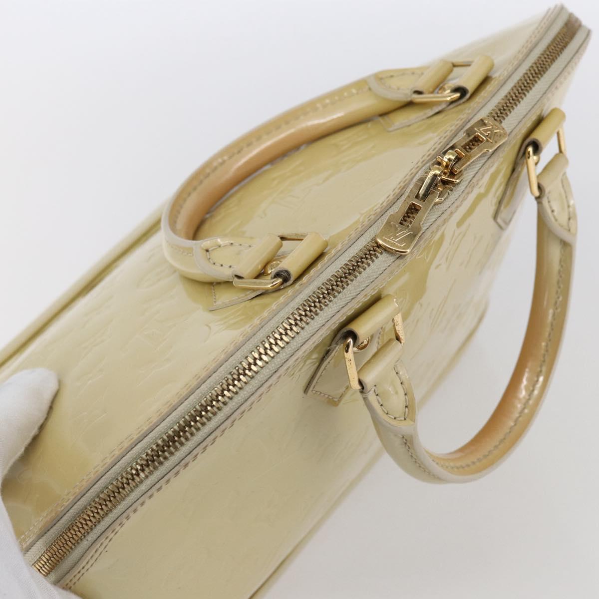 LOUIS VUITTON Monogram Vernis Alma PM Hand Bag Broncorail M91445 LV Auth gh1316