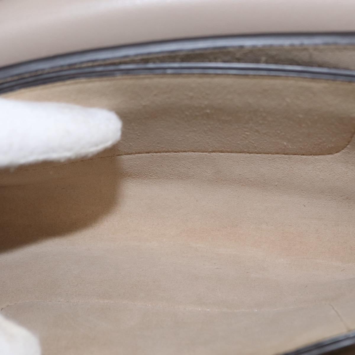 Chloe Fay Shoulder Bag Suede Leather Beige Gold Auth gh1321