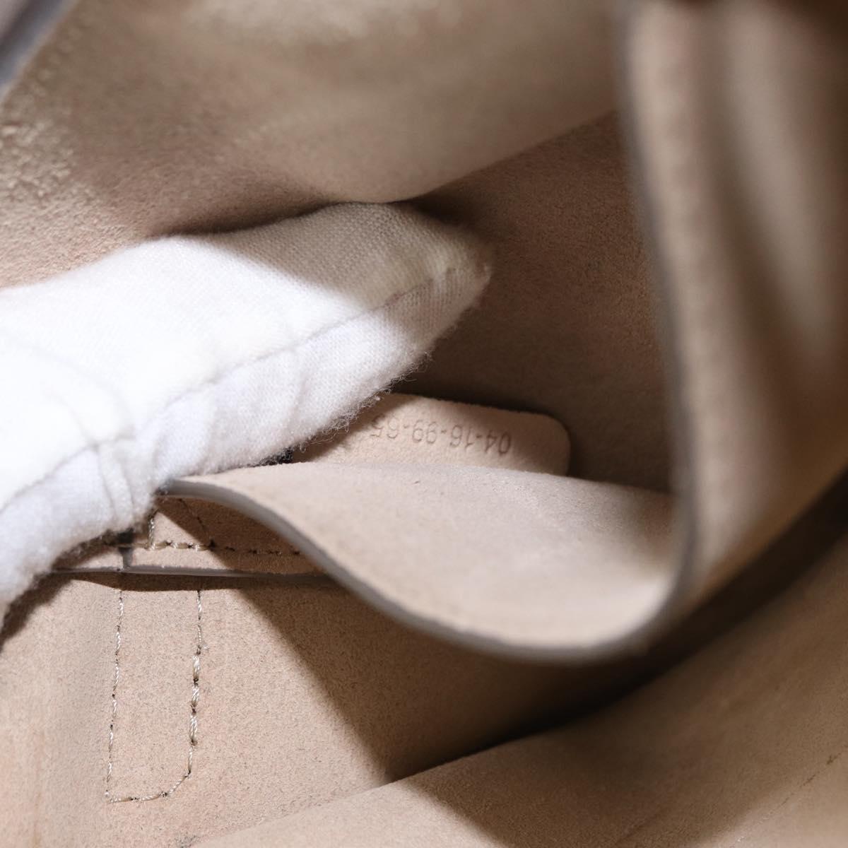 Chloe Fay Shoulder Bag Suede Leather Beige Gold Auth gh1321