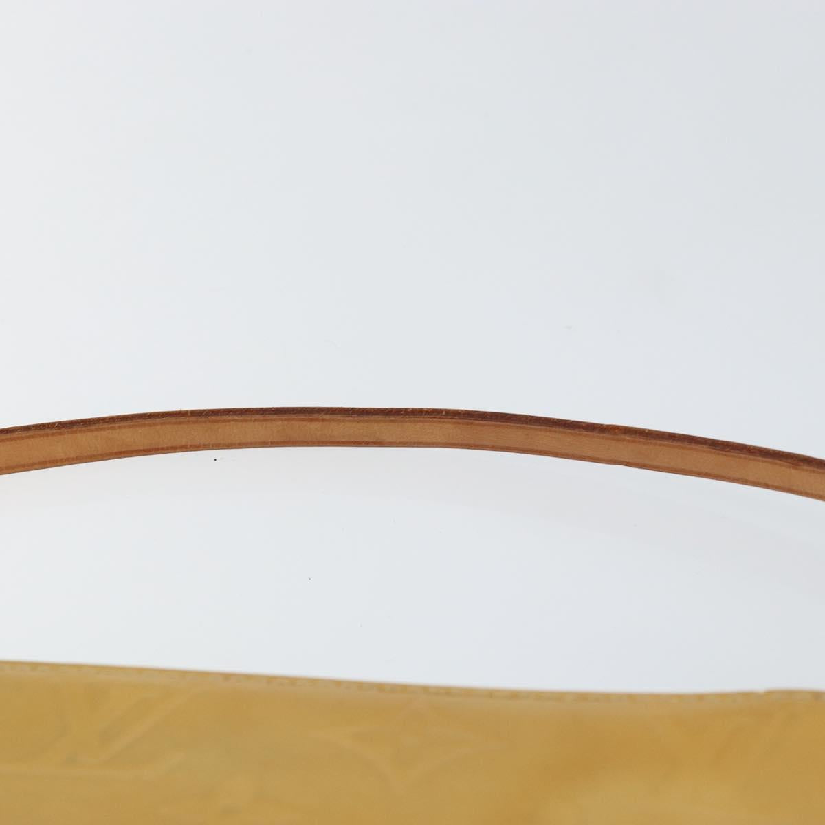 LOUIS VUITTON Monogram Vernis Lexington Pouch Beige M91010 LV Auth gh1322