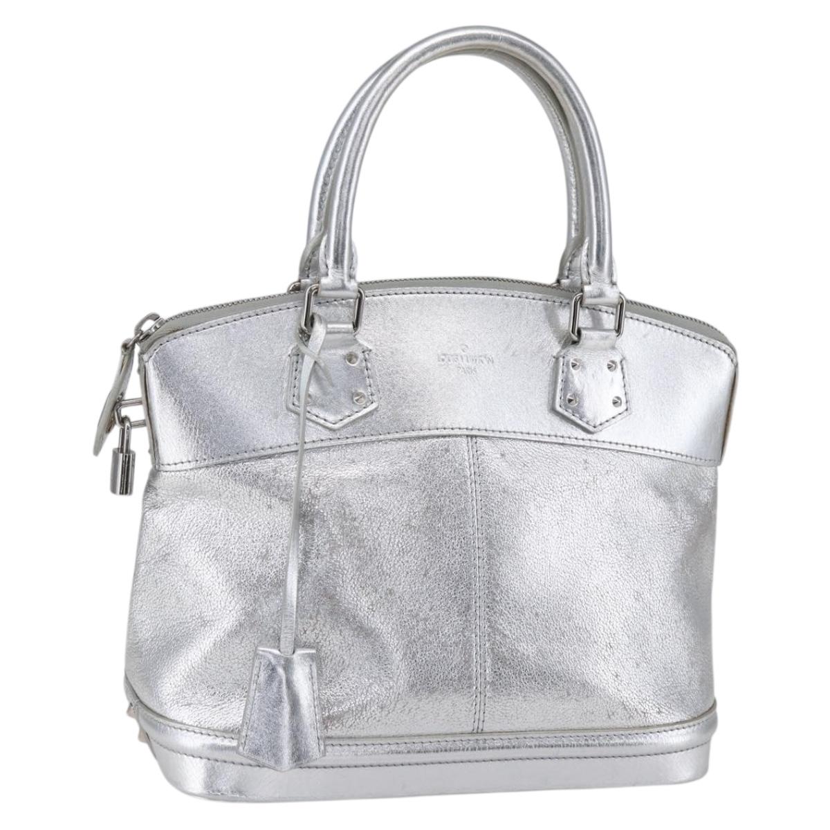 LOUIS VUITTON Suhari Lockit PM Hand Bag Silver M95541 LV Auth gh1323