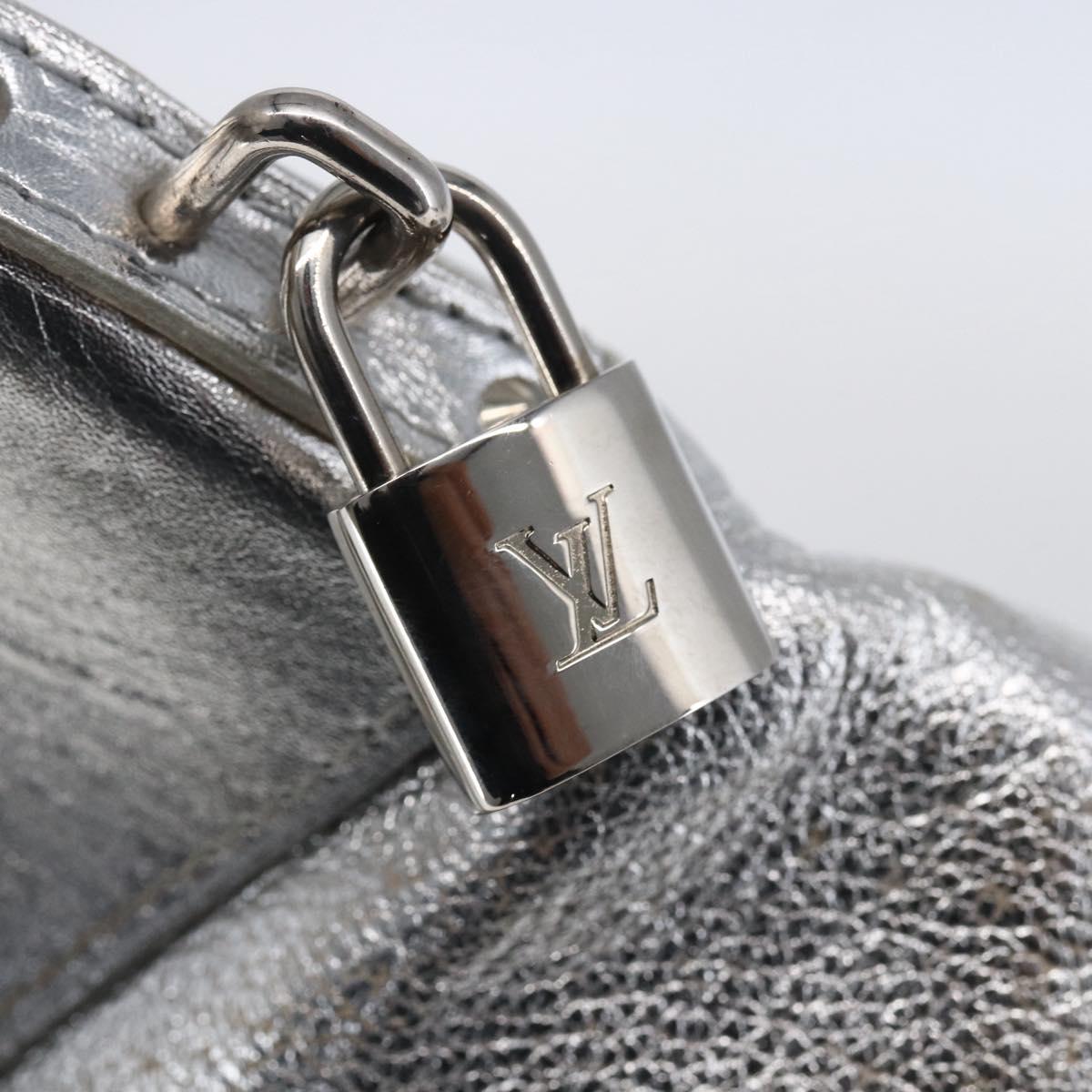 LOUIS VUITTON Suhari Lockit PM Hand Bag Silver M95541 LV Auth gh1323