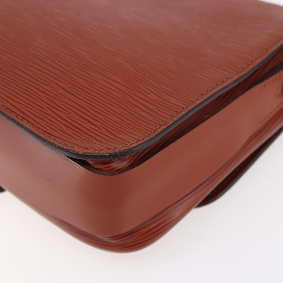 LOUIS VUITTON Epi Cartouchiere MM Shoulder Bag Brown M52243 LV Auth gh1330