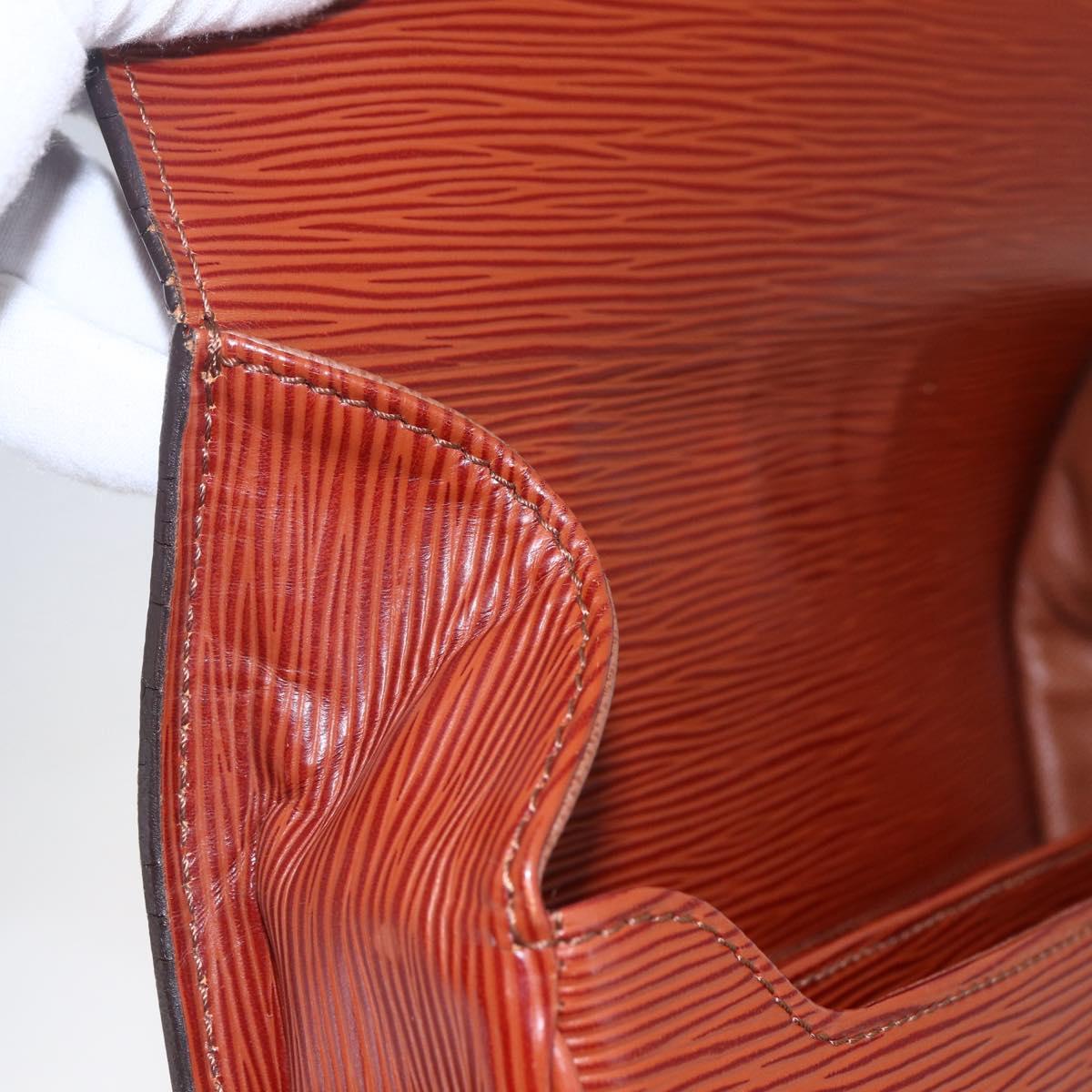 LOUIS VUITTON Epi Cartouchiere MM Shoulder Bag Brown M52243 LV Auth gh1330