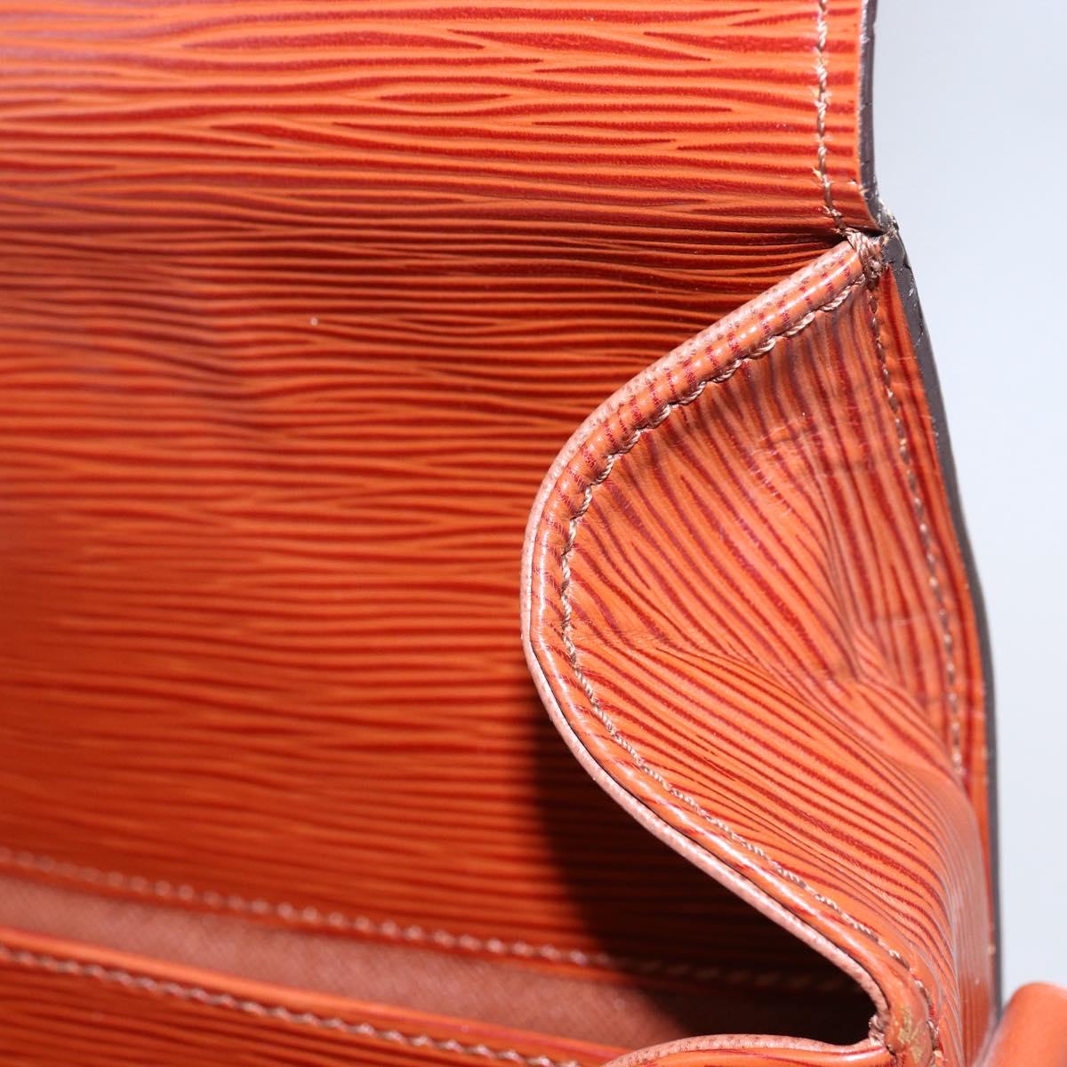 LOUIS VUITTON Epi Cartouchiere MM Shoulder Bag Brown M52243 LV Auth gh1330