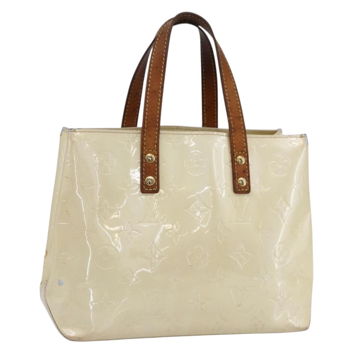 LOUIS VUITTON Monogram Vernis Reade PM Hand Bag Perle M91336 LV Auth gh1333