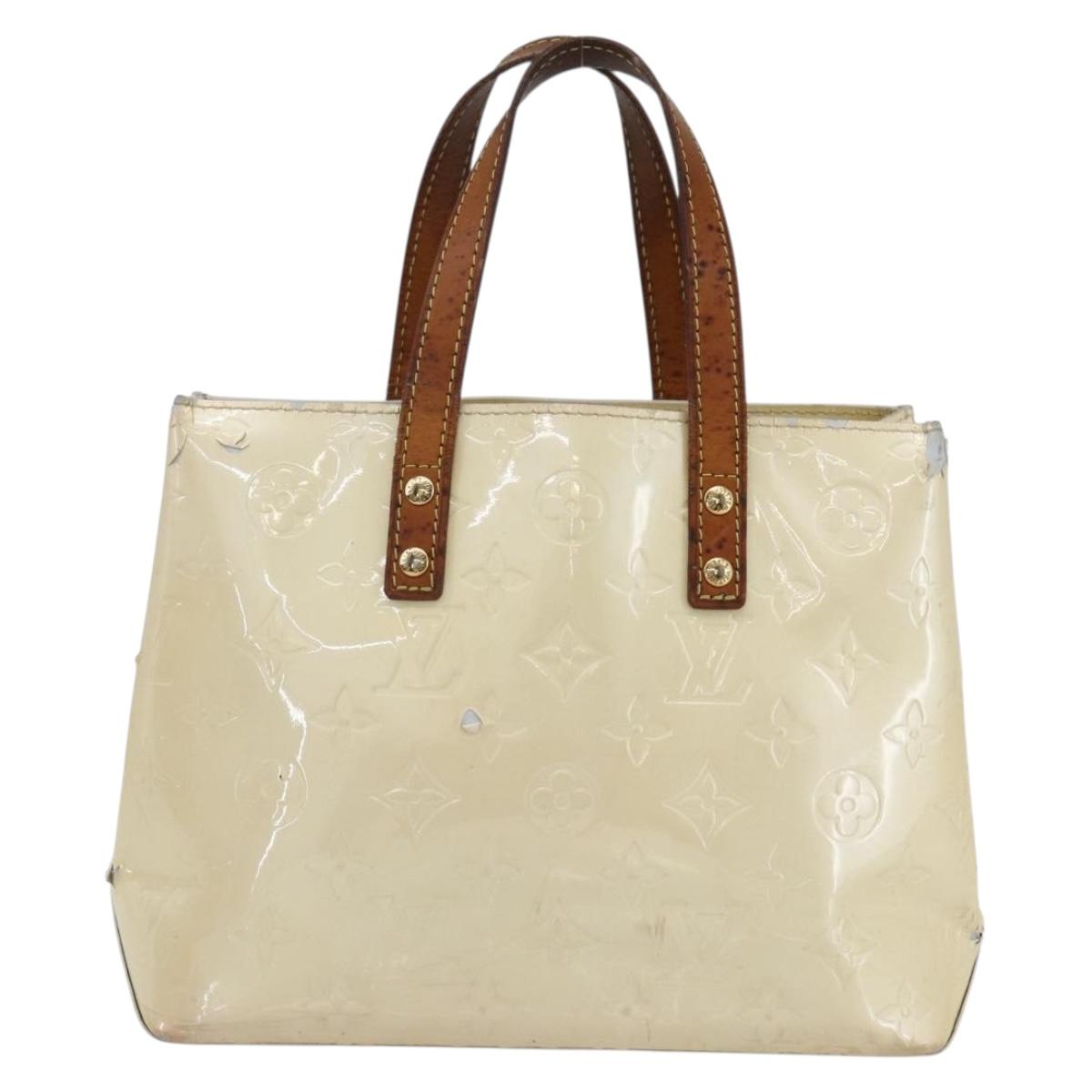 LOUIS VUITTON Monogram Vernis Reade PM Hand Bag Perle M91336 LV Auth gh1333