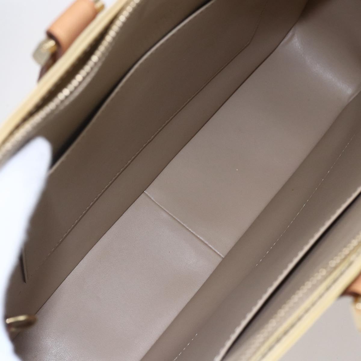 LOUIS VUITTON Monogram Vernis Columbus Tote Bag Beige M91023 LV Auth gh1334