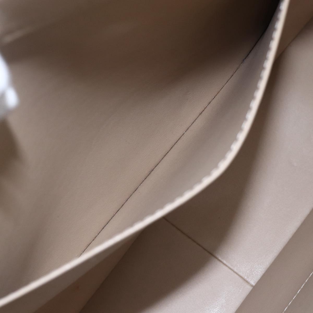 LOUIS VUITTON Monogram Vernis Columbus Tote Bag Beige M91023 LV Auth gh1334