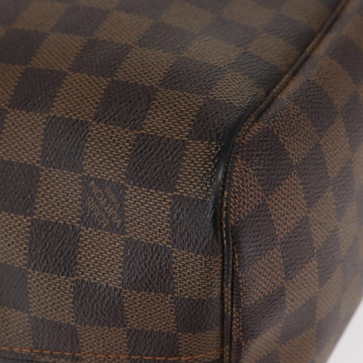 LOUIS VUITTON Damier Ebene Neverfull MM Tote Bag N51105 LV Auth gh1338