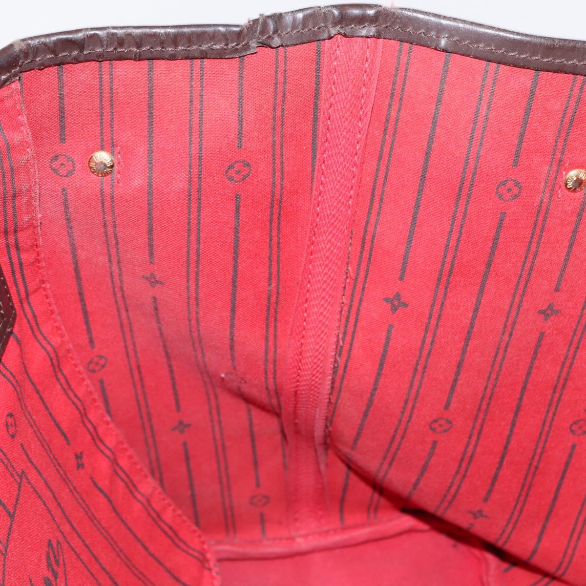 LOUIS VUITTON Damier Ebene Neverfull MM Tote Bag N51105 LV Auth gh1338