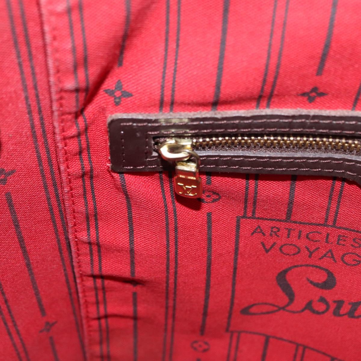 LOUIS VUITTON Damier Ebene Neverfull MM Tote Bag N51105 LV Auth gh1338