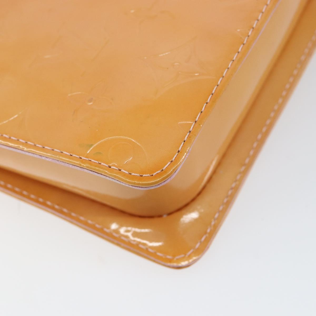 LOUIS VUITTON Monogram Vernis Motto Pouch Marshmallow Pink M91312 LV Auth gh1342