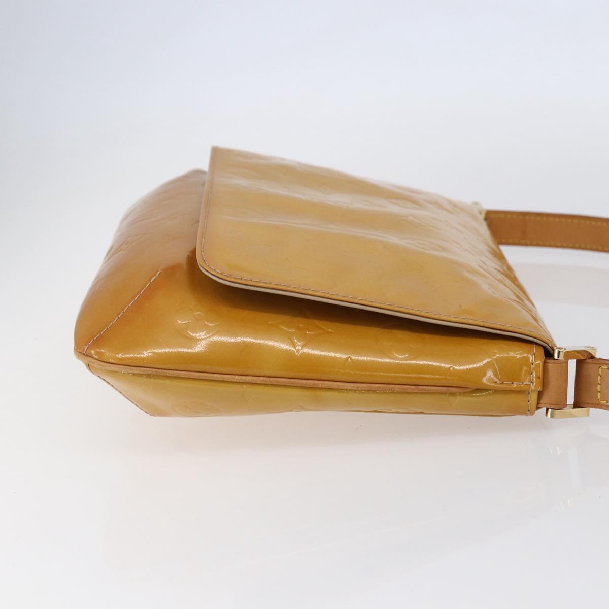 LOUIS VUITTON Monogram Vernis Thompson Street Bag Beige M91301 LV Auth gh1343