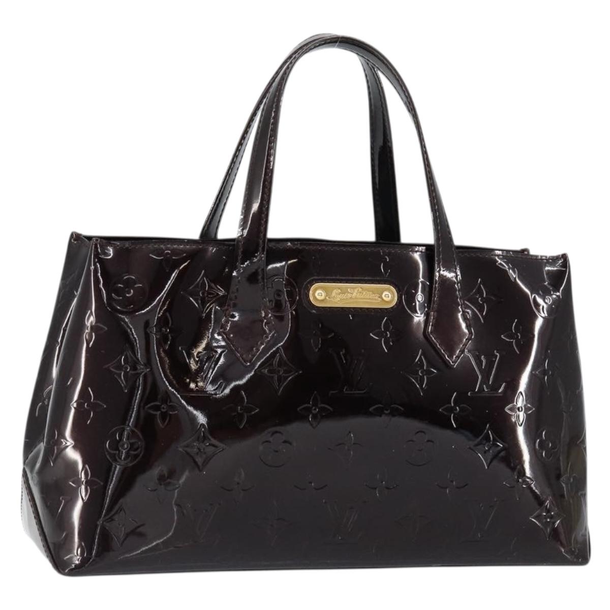 LOUIS VUITTON Monogram Vernis Wilshire PM Hand Bag Amarante M93641 Auth gh1345