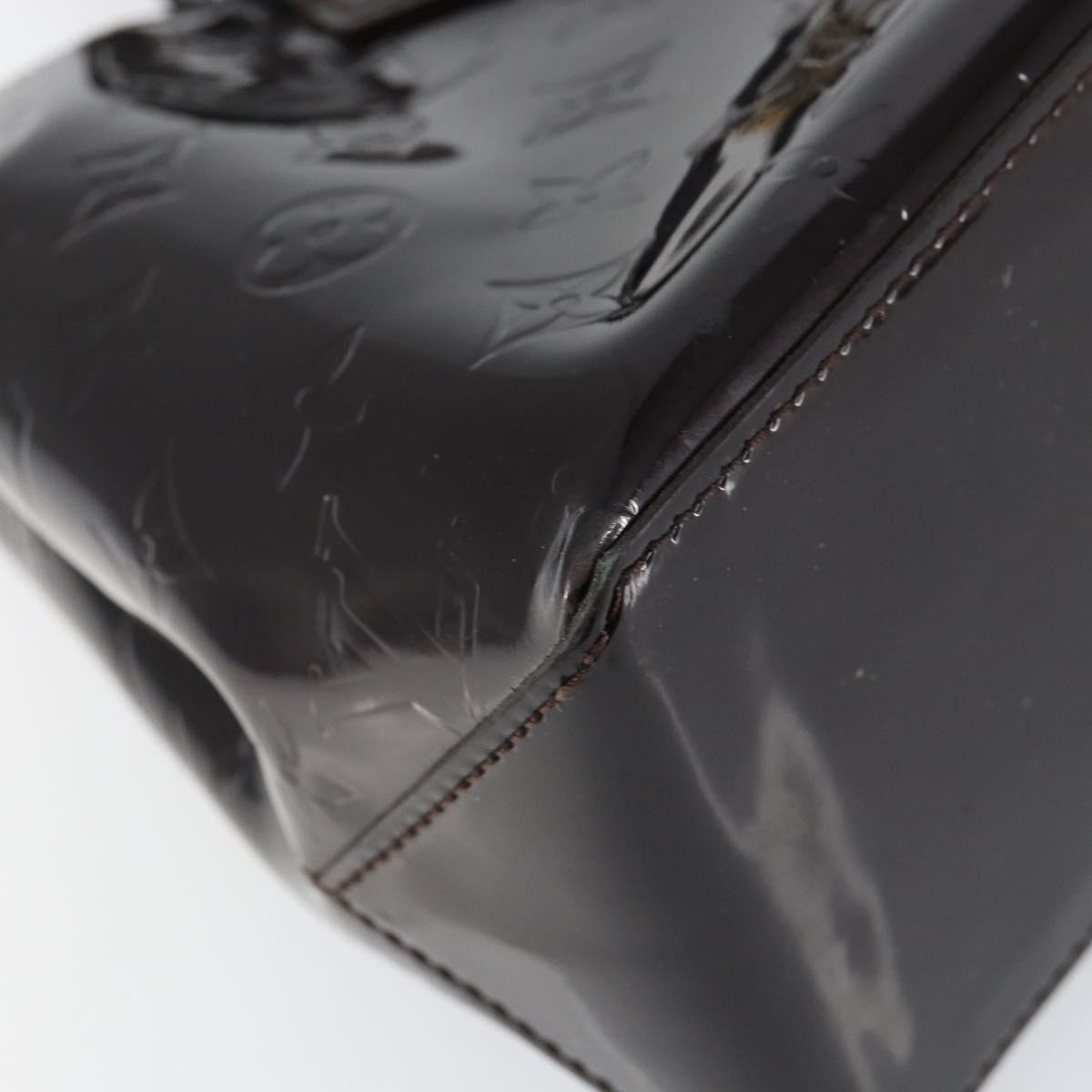 LOUIS VUITTON Monogram Vernis Wilshire PM Hand Bag Amarante M93641 Auth gh1345