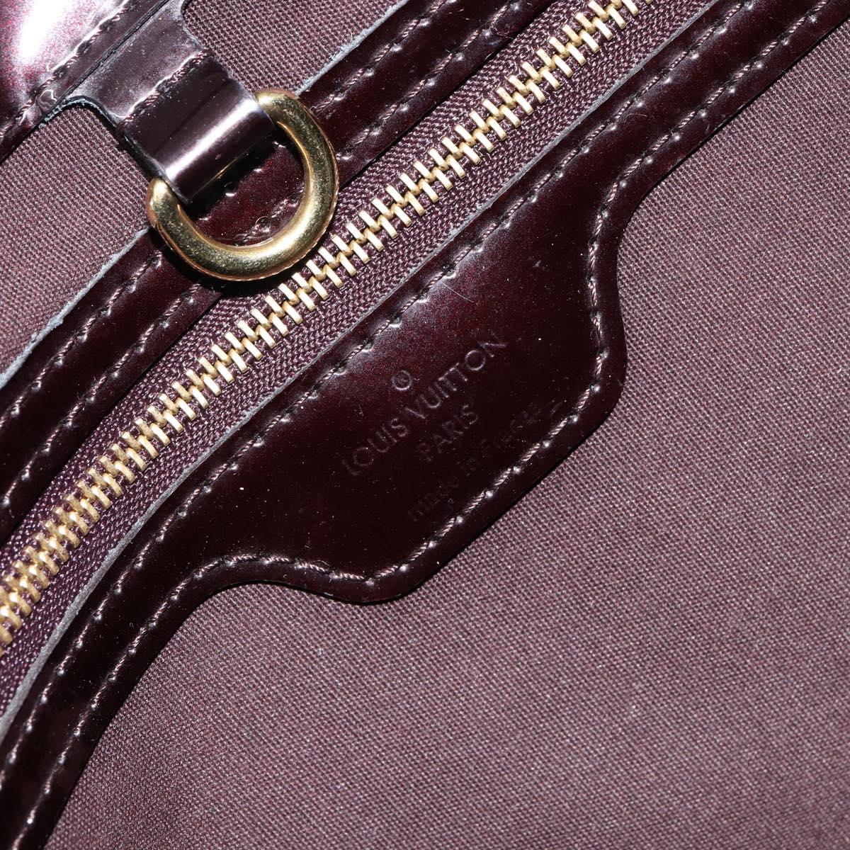 LOUIS VUITTON Monogram Vernis Wilshire PM Hand Bag Amarante M93641 Auth gh1345