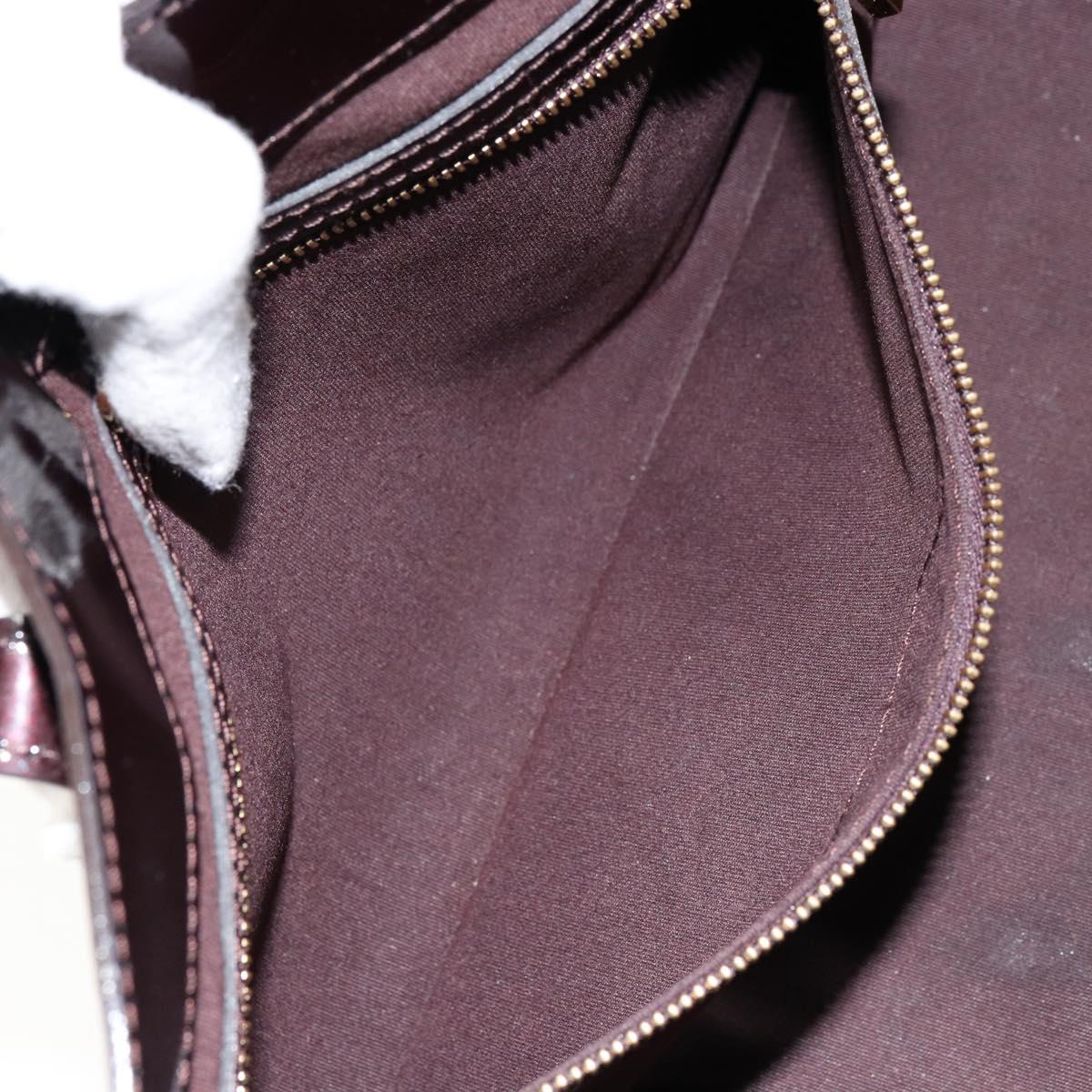 LOUIS VUITTON Monogram Vernis Wilshire PM Hand Bag Amarante M93641 Auth gh1345