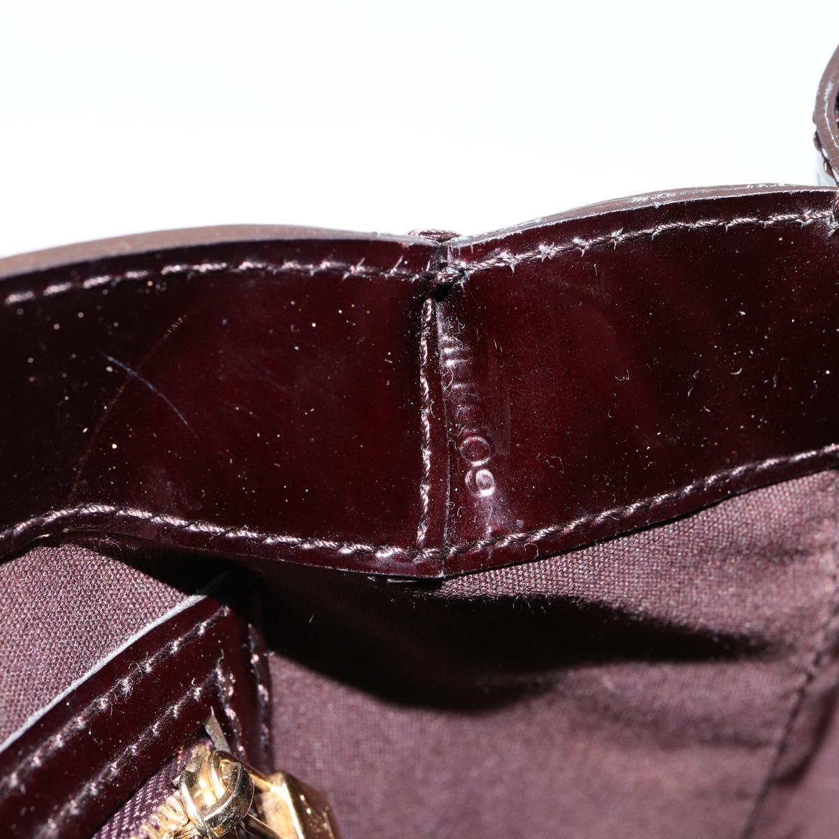 LOUIS VUITTON Monogram Vernis Wilshire PM Hand Bag Amarante M93641 Auth gh1345