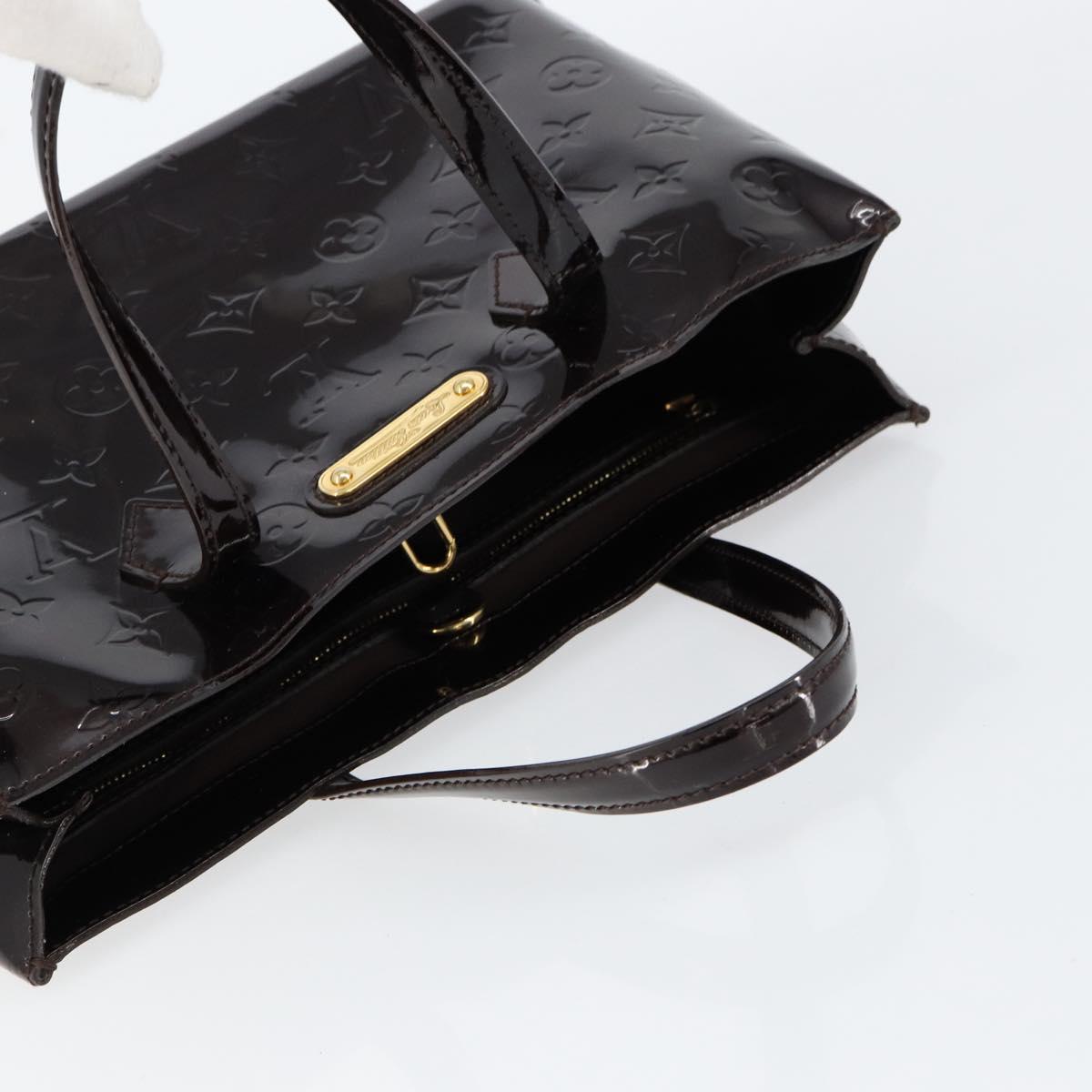 LOUIS VUITTON Monogram Vernis Wilshire PM Hand Bag Amarante M93641 Auth gh1345