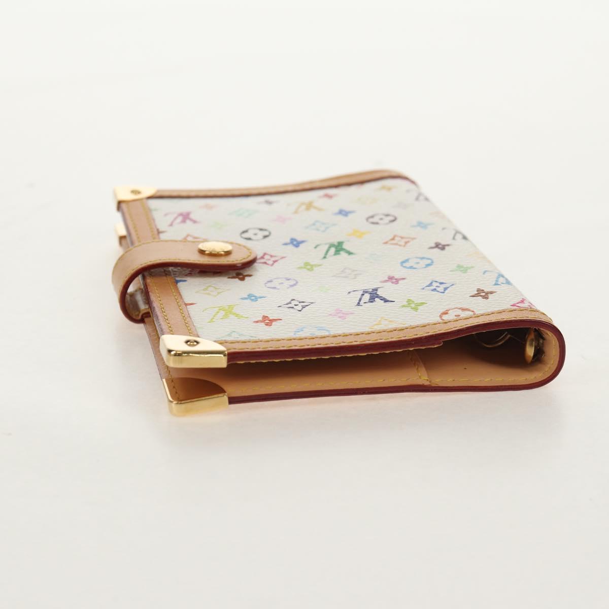 LOUIS VUITTON Multicolor Agenda PM Day Planner Cover White R21074 Auth gh1347V