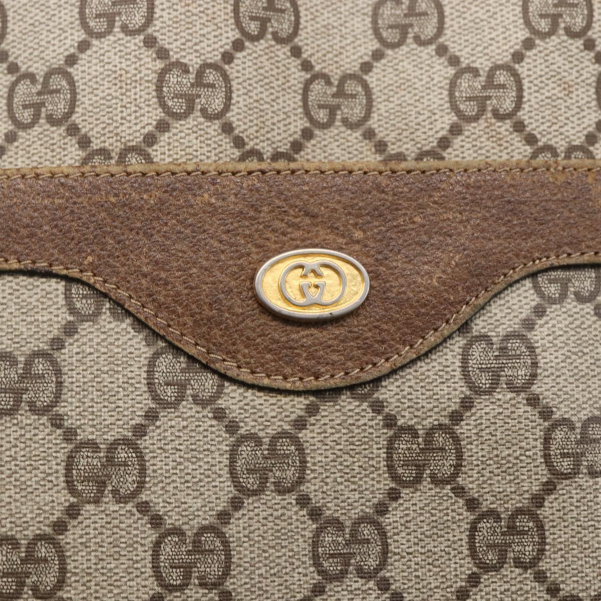 GUCCI GG Supreme Web Sherry Line Tote Bag PVC Beige Gold 39 02 003 Auth gh1349