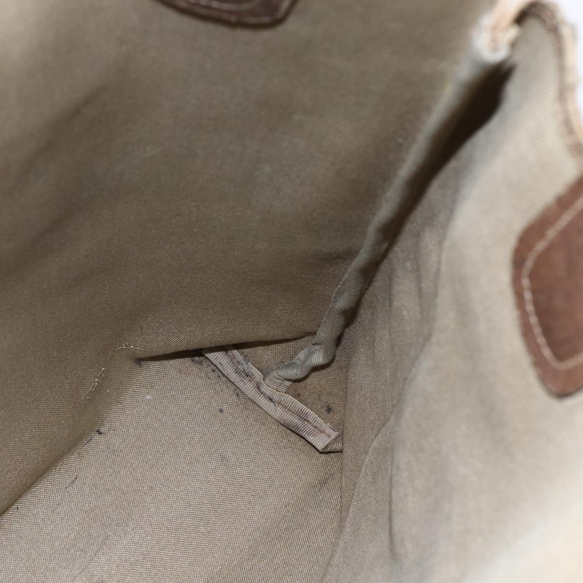 GUCCI GG Supreme Web Sherry Line Tote Bag PVC Beige Gold 39 02 003 Auth gh1349