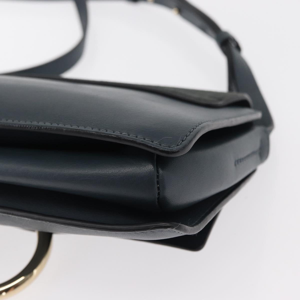 Chloe Fay Shoulder Bag Suede Leather Green Gold Auth gh1351