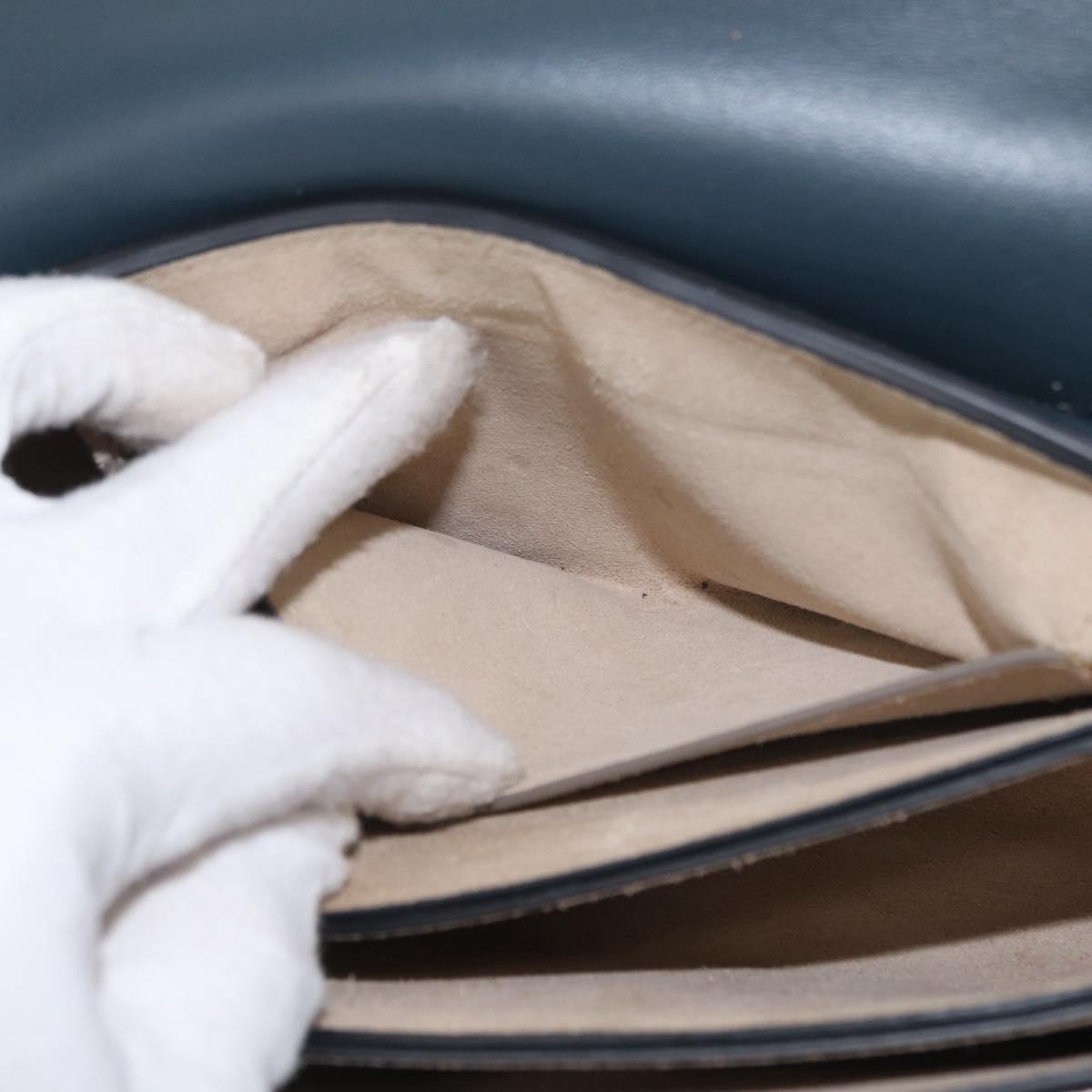 Chloe Fay Shoulder Bag Suede Leather Green Gold Auth gh1351