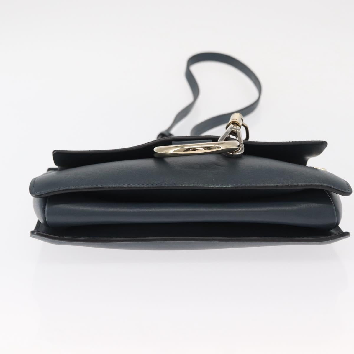 Chloe Fay Shoulder Bag Suede Leather Green Gold Auth gh1351