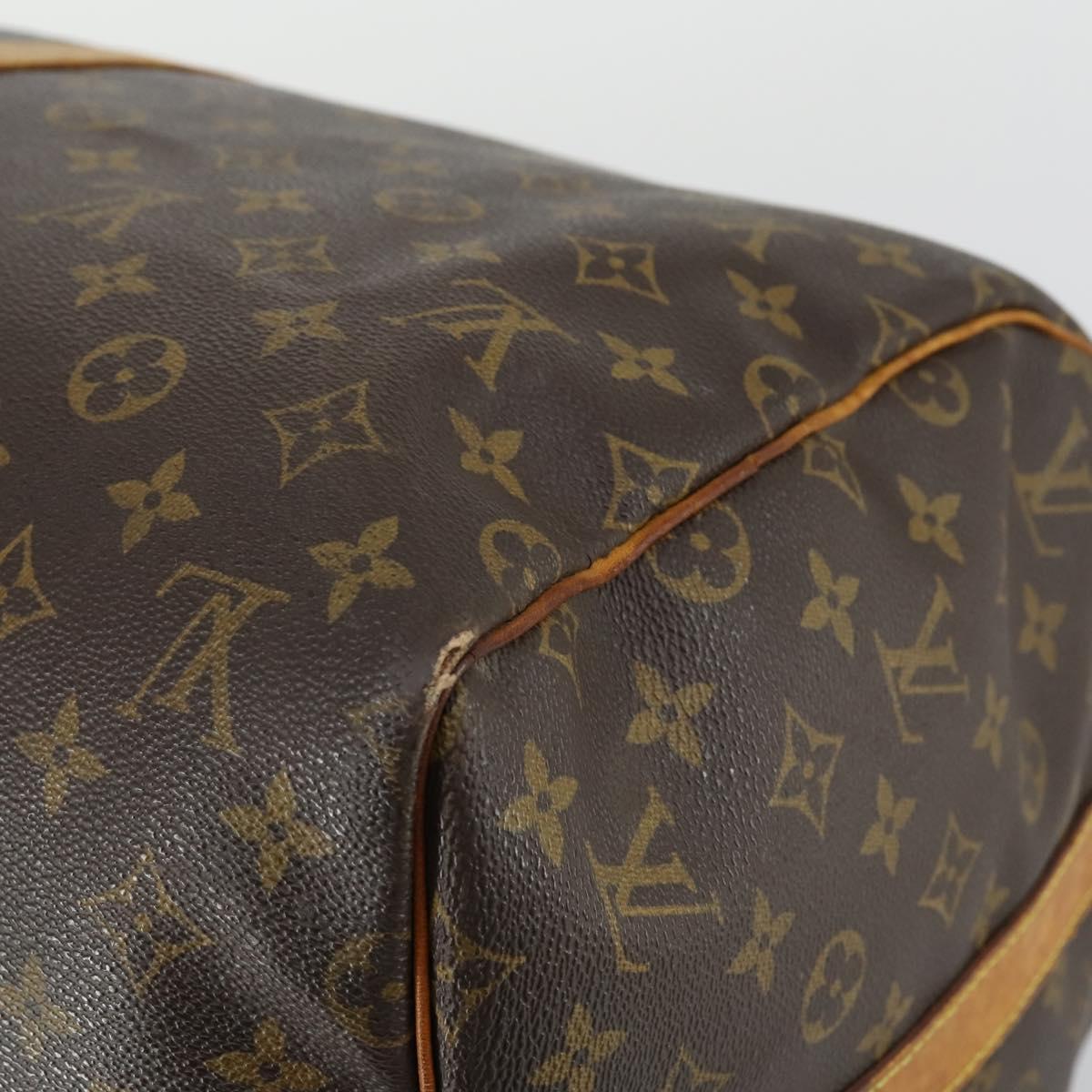 LOUIS VUITTON Monogram Keepall Bandouliere 55 Boston Bag M41414 LV Auth gh1365