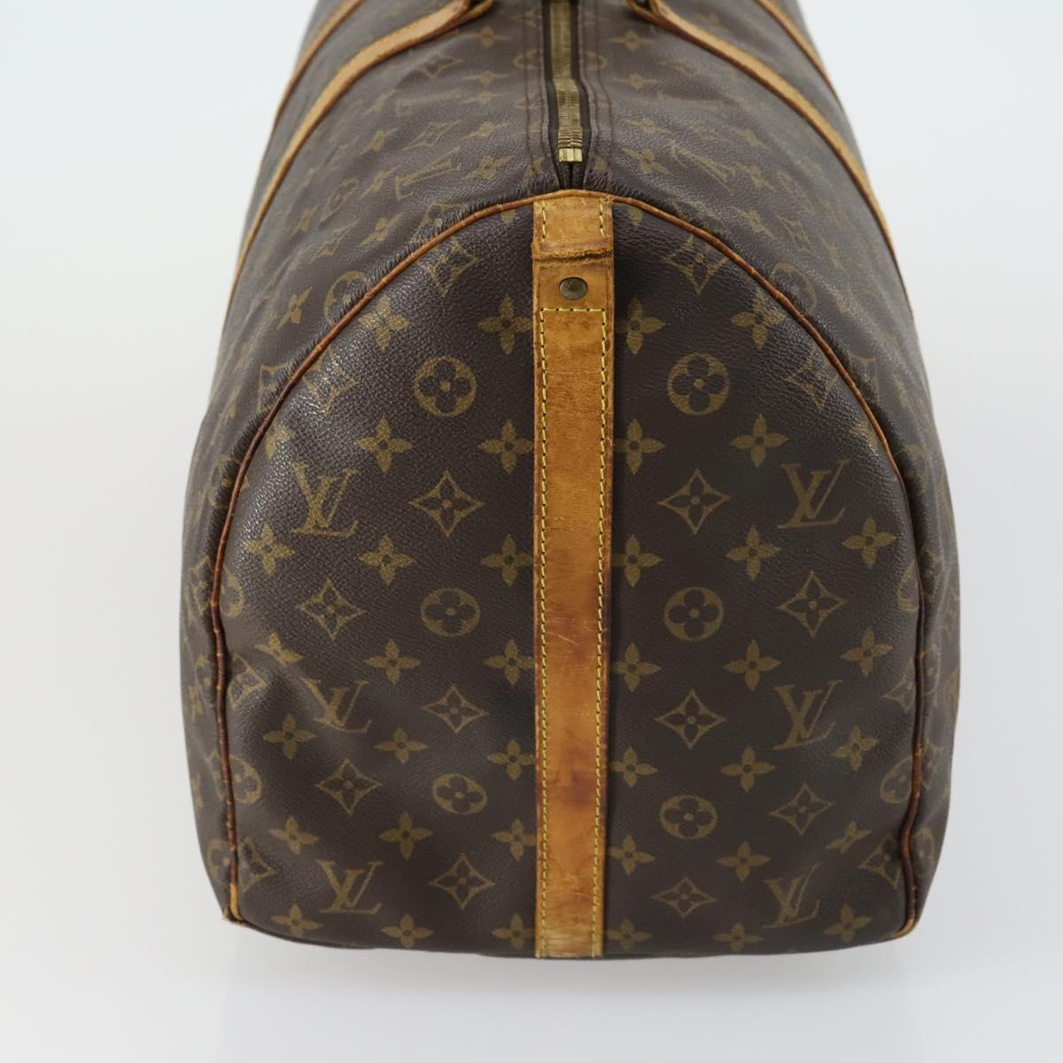 LOUIS VUITTON Monogram Keepall Bandouliere 55 Boston Bag M41414 LV Auth gh1365