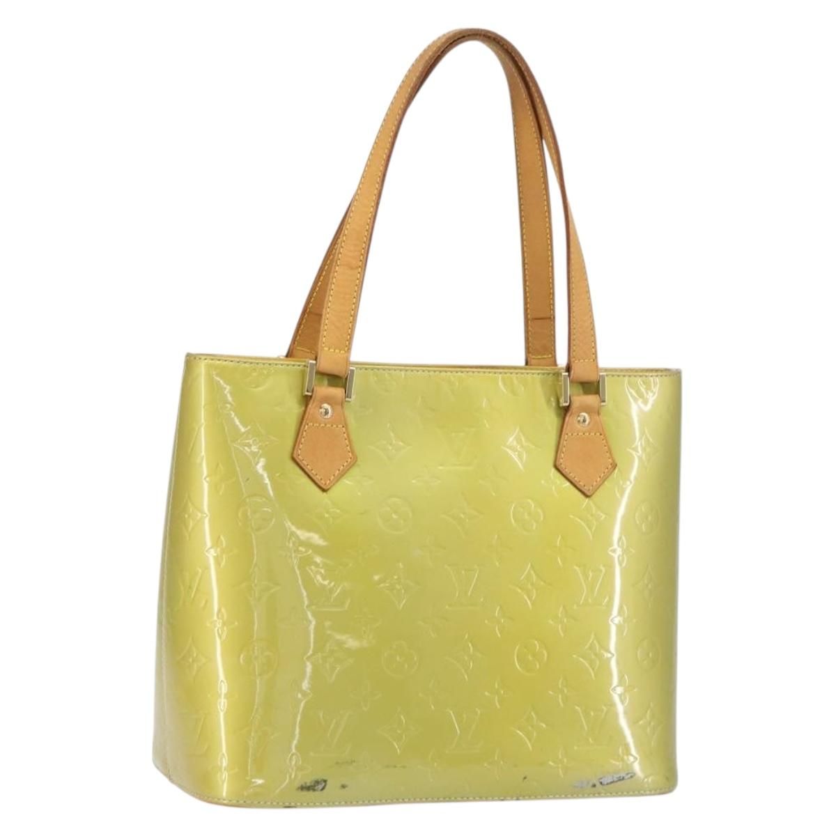 LOUIS VUITTON Monogram Vernis Houston Hand Bag Gris M91053 LV Auth gh1369