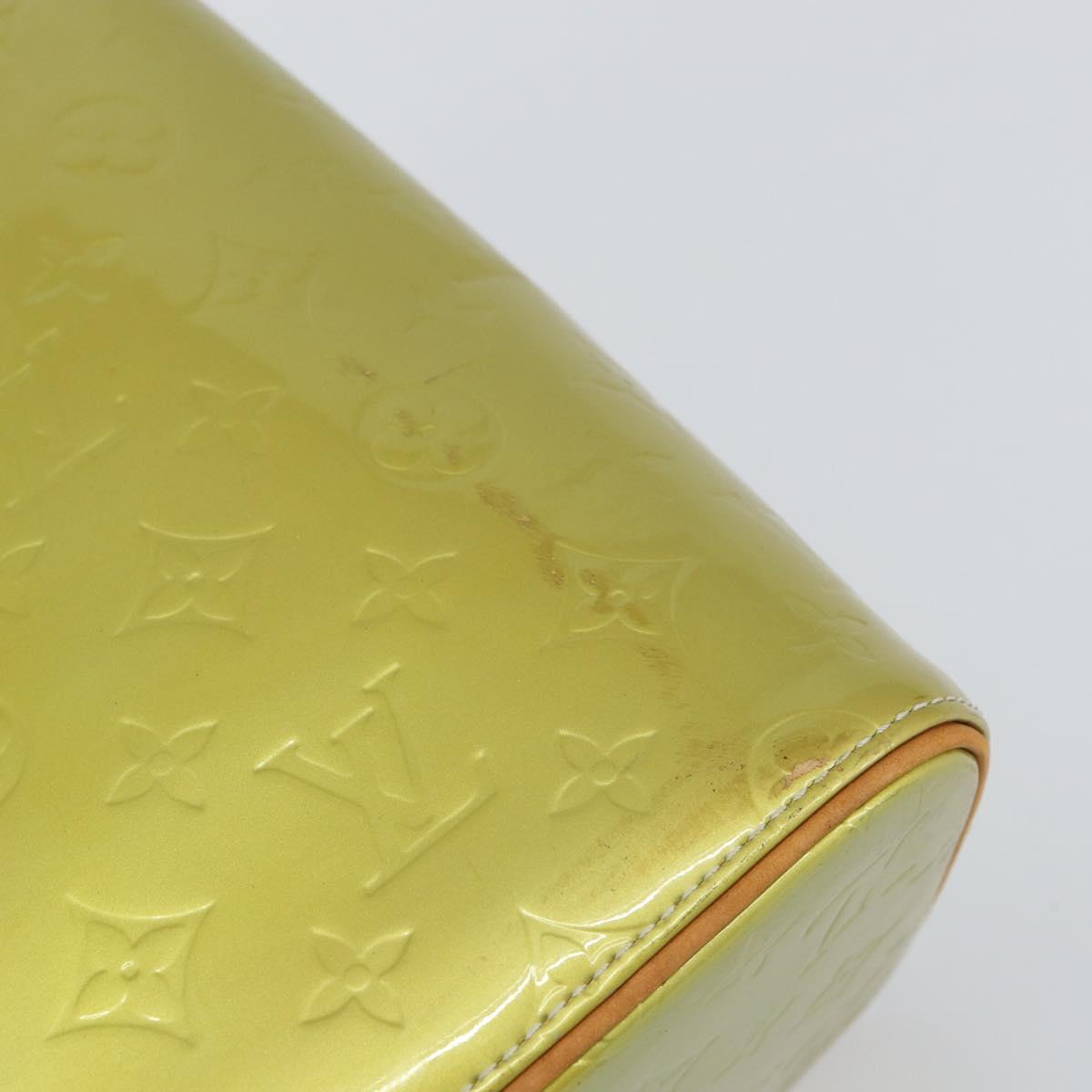 LOUIS VUITTON Monogram Vernis Houston Hand Bag Gris M91053 LV Auth gh1369