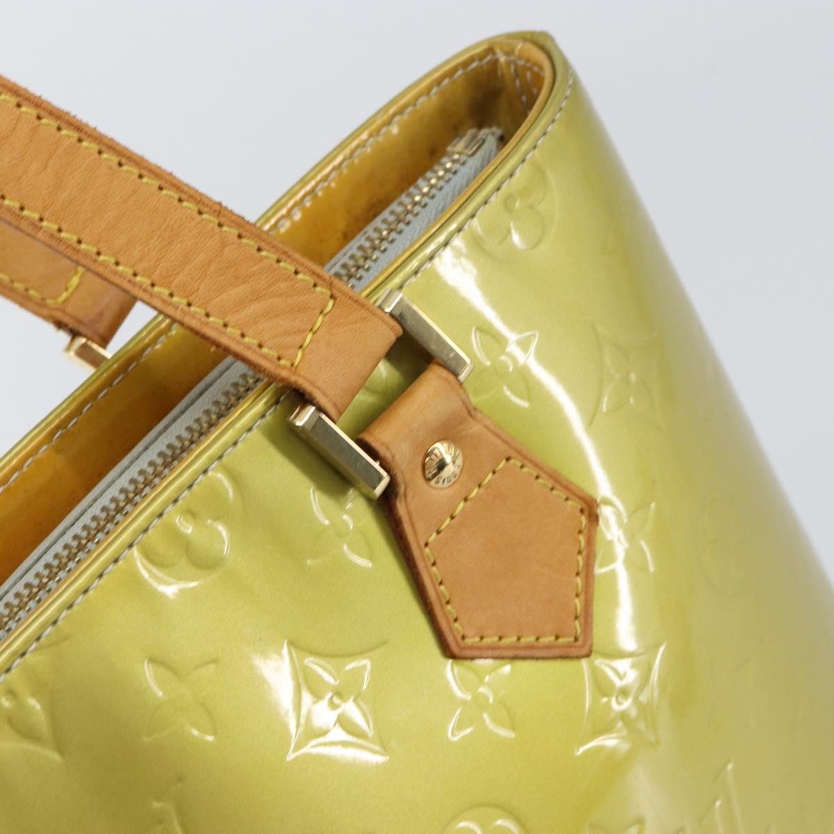 LOUIS VUITTON Monogram Vernis Houston Hand Bag Gris M91053 LV Auth gh1369