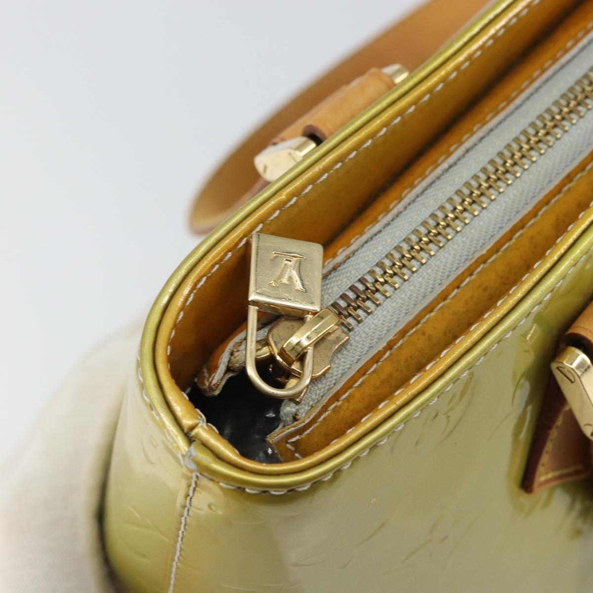 LOUIS VUITTON Monogram Vernis Houston Hand Bag Gris M91053 LV Auth gh1369