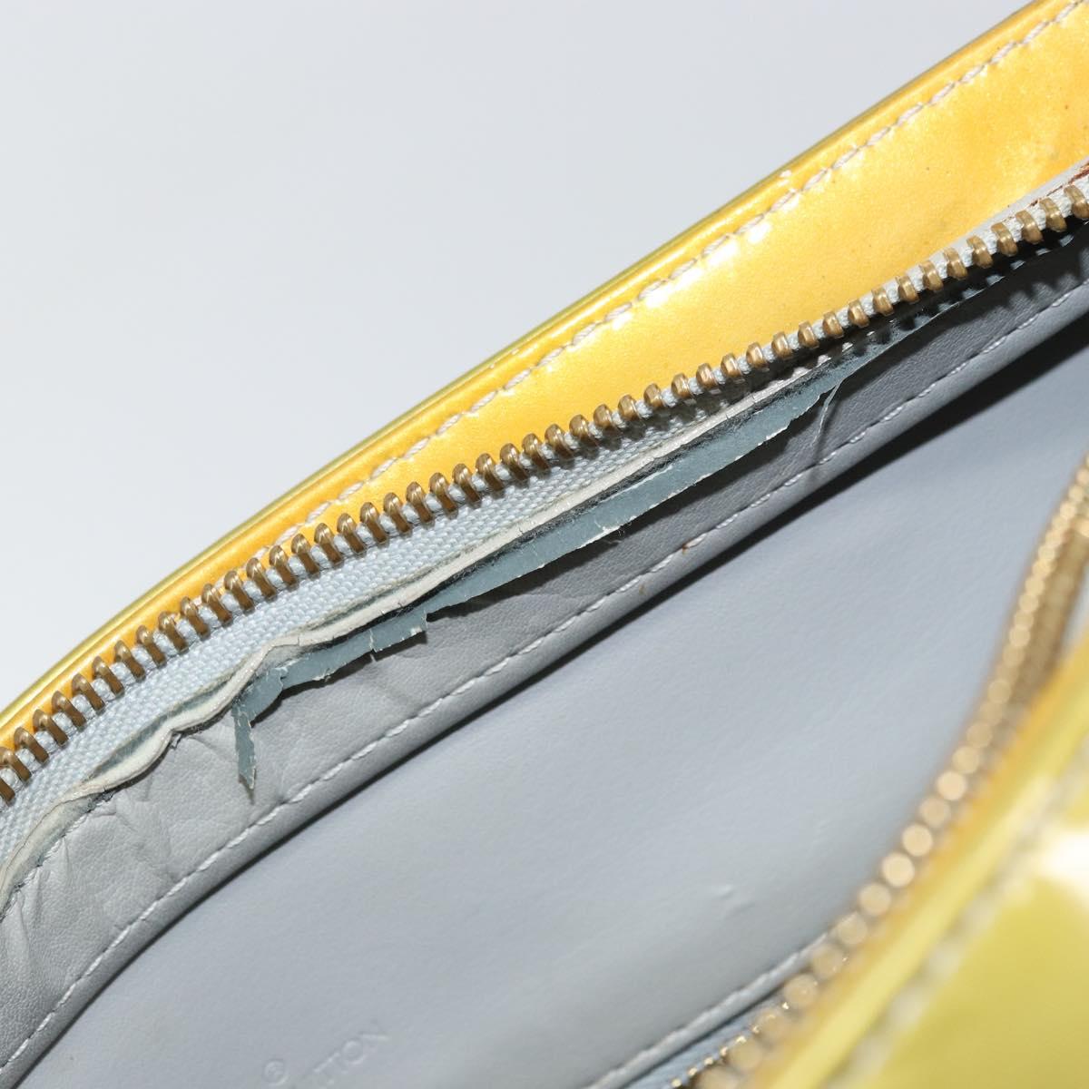 LOUIS VUITTON Monogram Vernis Houston Hand Bag Gris M91053 LV Auth gh1369