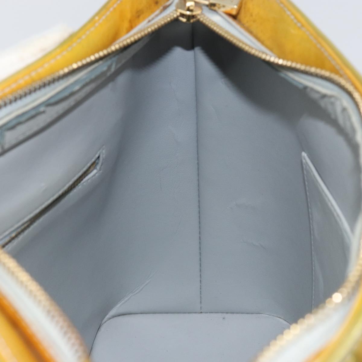 LOUIS VUITTON Monogram Vernis Houston Hand Bag Gris M91053 LV Auth gh1369