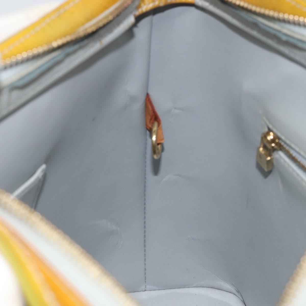 LOUIS VUITTON Monogram Vernis Houston Hand Bag Gris M91053 LV Auth gh1369