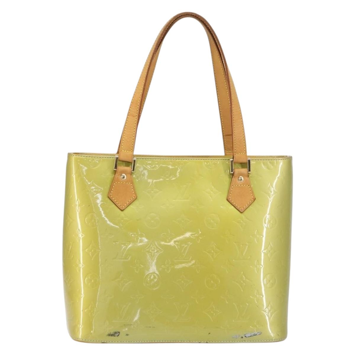 LOUIS VUITTON Monogram Vernis Houston Hand Bag Gris M91053 LV Auth gh1369