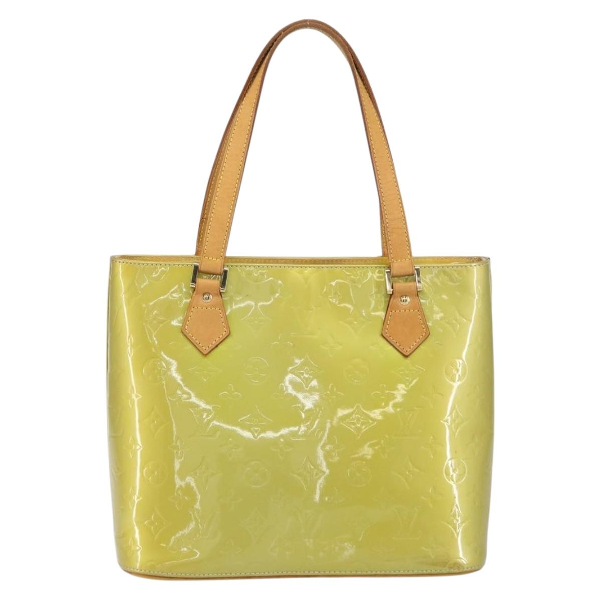 LOUIS VUITTON Monogram Vernis Houston Hand Bag Gris M91053 LV Auth gh1369