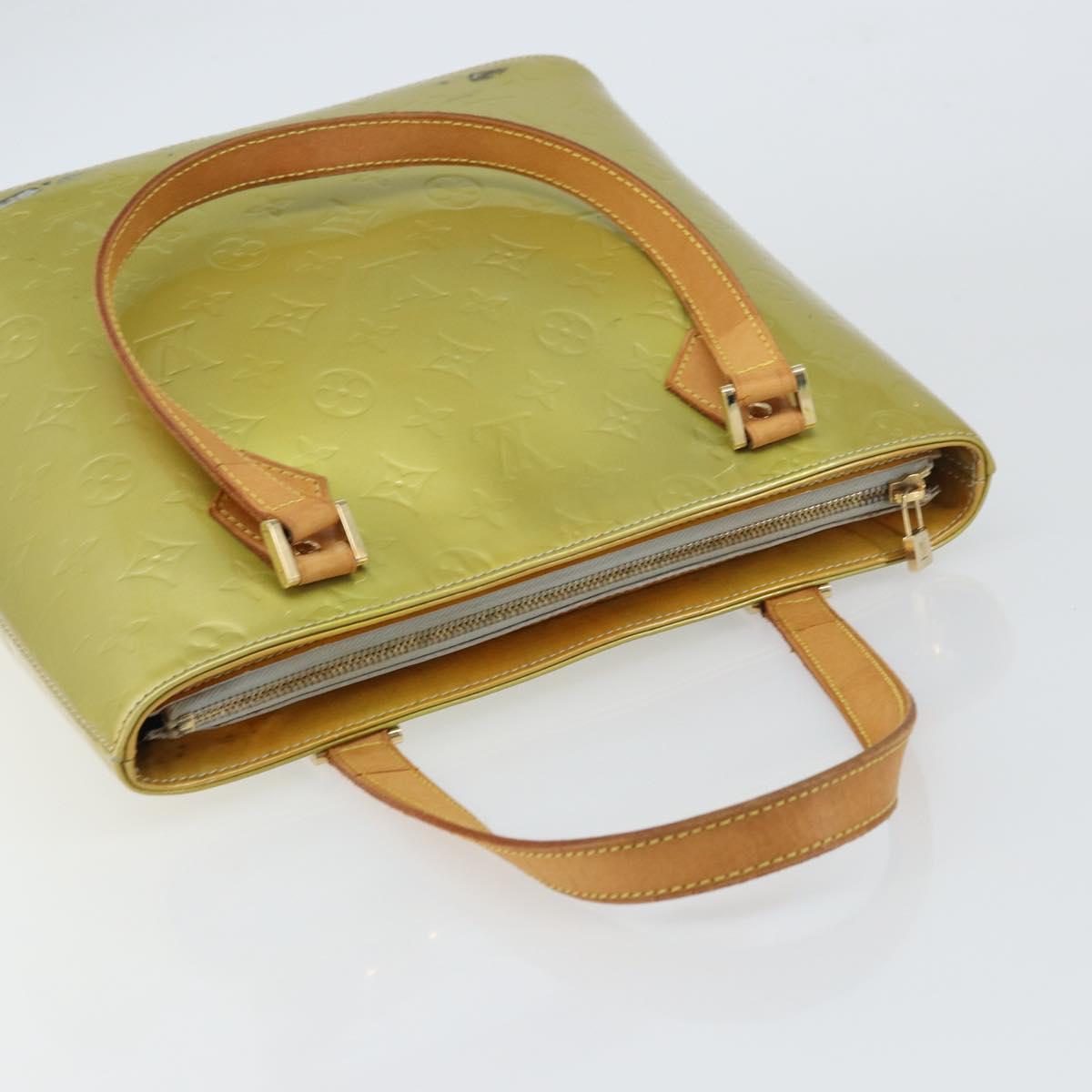 LOUIS VUITTON Monogram Vernis Houston Hand Bag Gris M91053 LV Auth gh1369