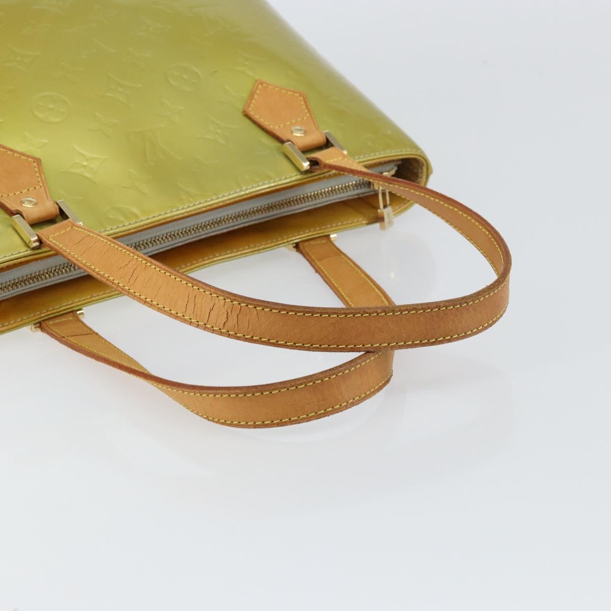 LOUIS VUITTON Monogram Vernis Houston Hand Bag Gris M91053 LV Auth gh1369