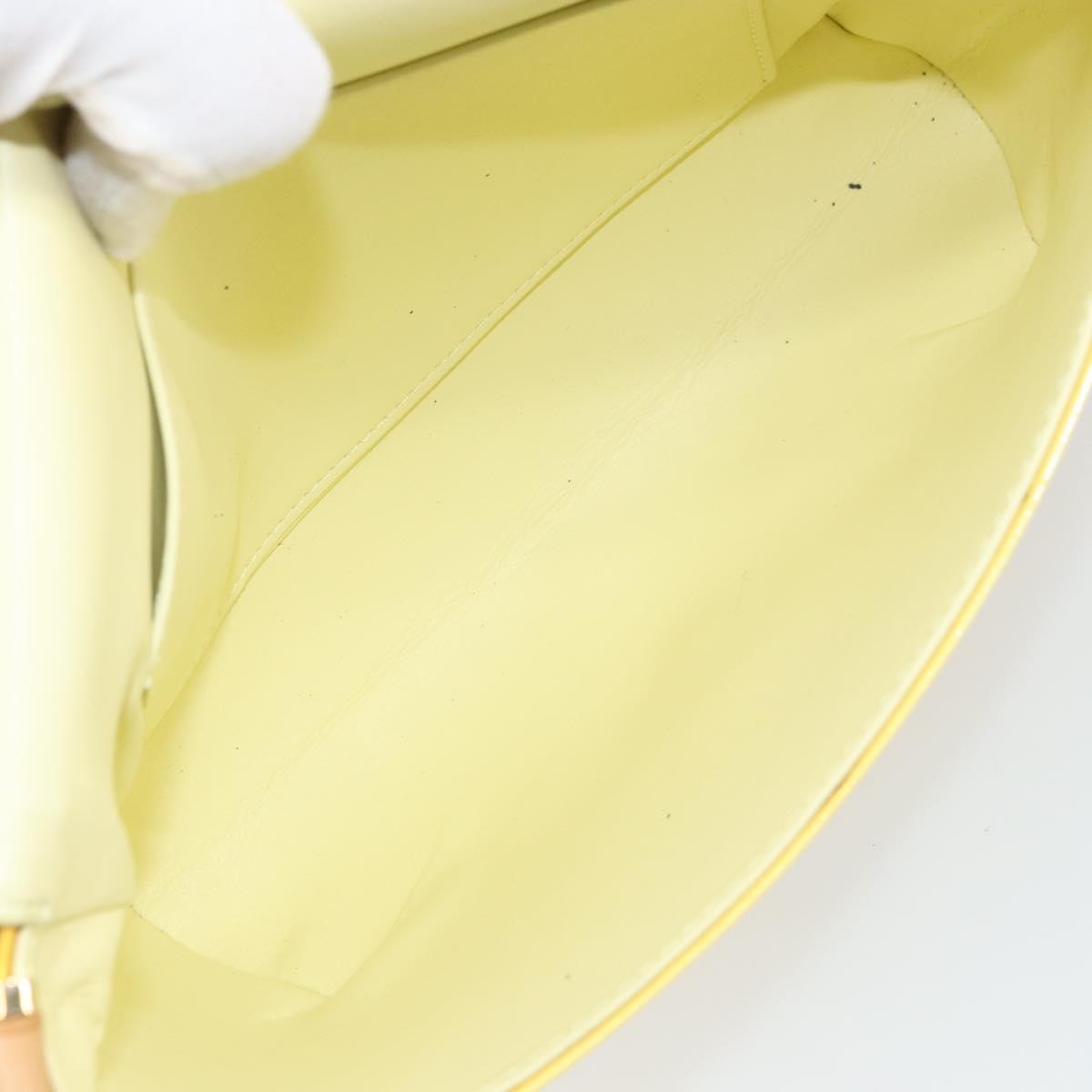 LOUIS VUITTON Monogram Vernis Thompson Street Bag Lime Yellow M91071 Auth gh1370