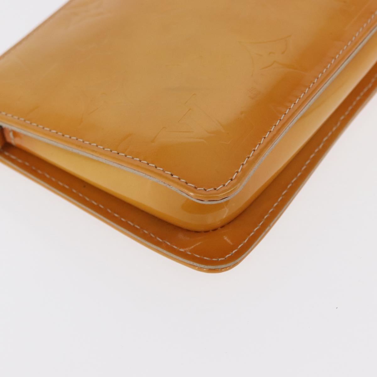 LOUIS VUITTON Monogram Vernis Lexington Pouch Beige M91010 LV Auth gh1374