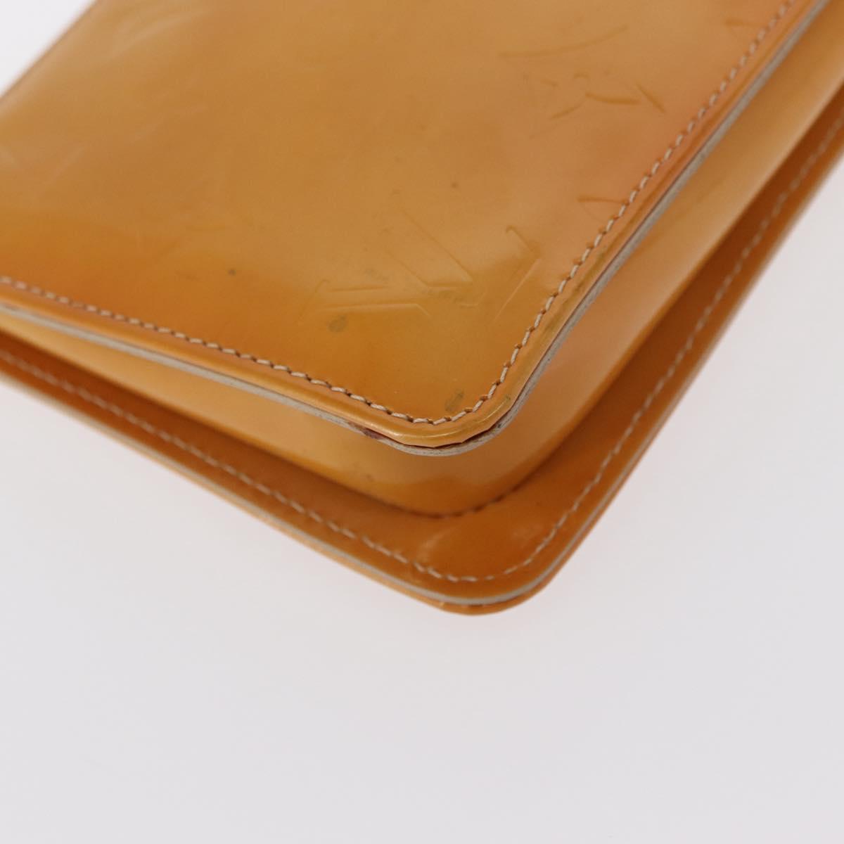 LOUIS VUITTON Monogram Vernis Lexington Pouch Beige M91010 LV Auth gh1374