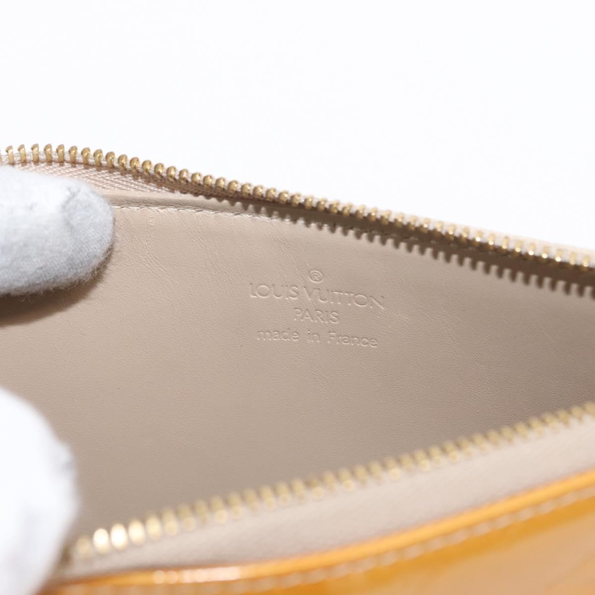 LOUIS VUITTON Monogram Vernis Lexington Pouch Beige M91010 LV Auth gh1374