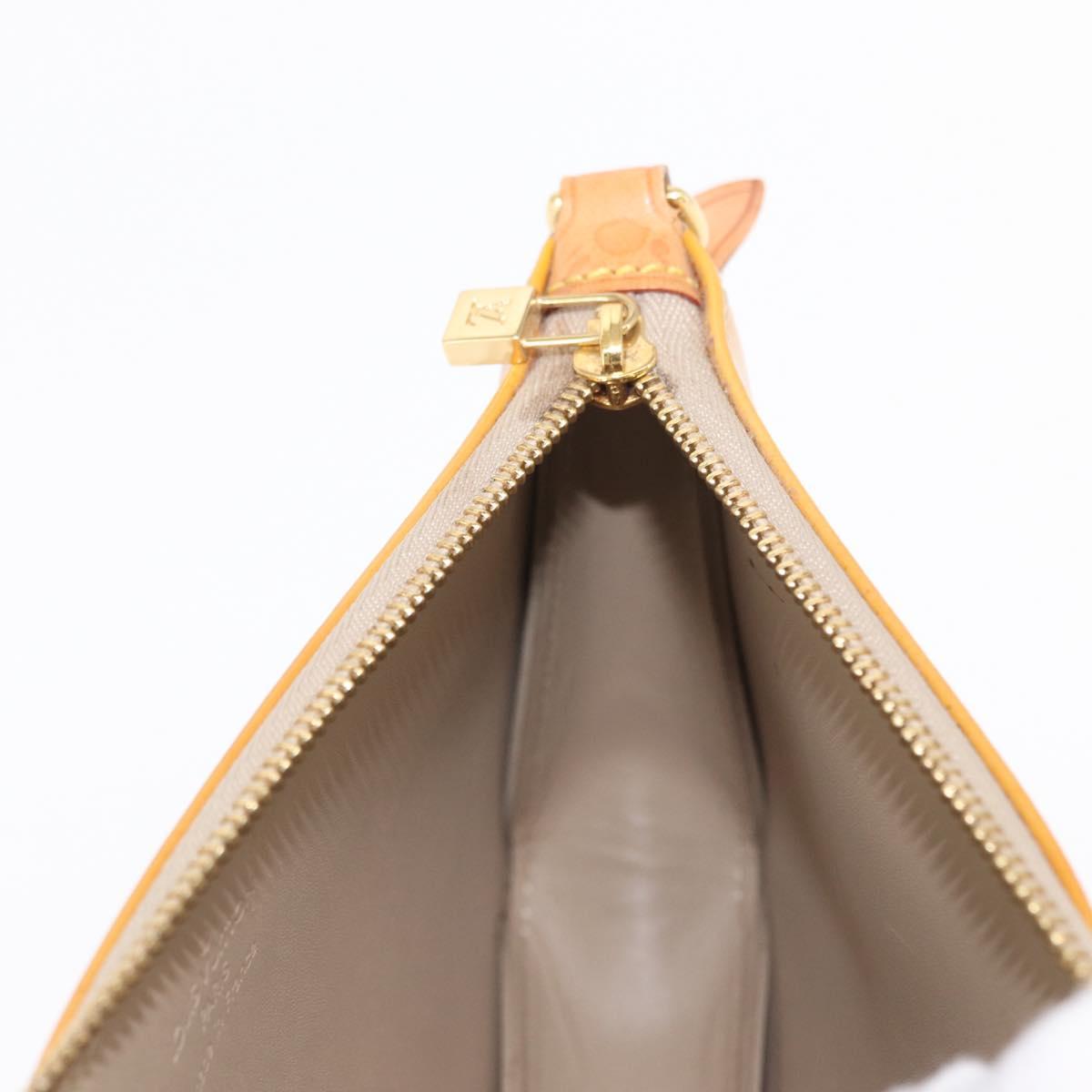 LOUIS VUITTON Monogram Vernis Lexington Pouch Beige M91010 LV Auth gh1374