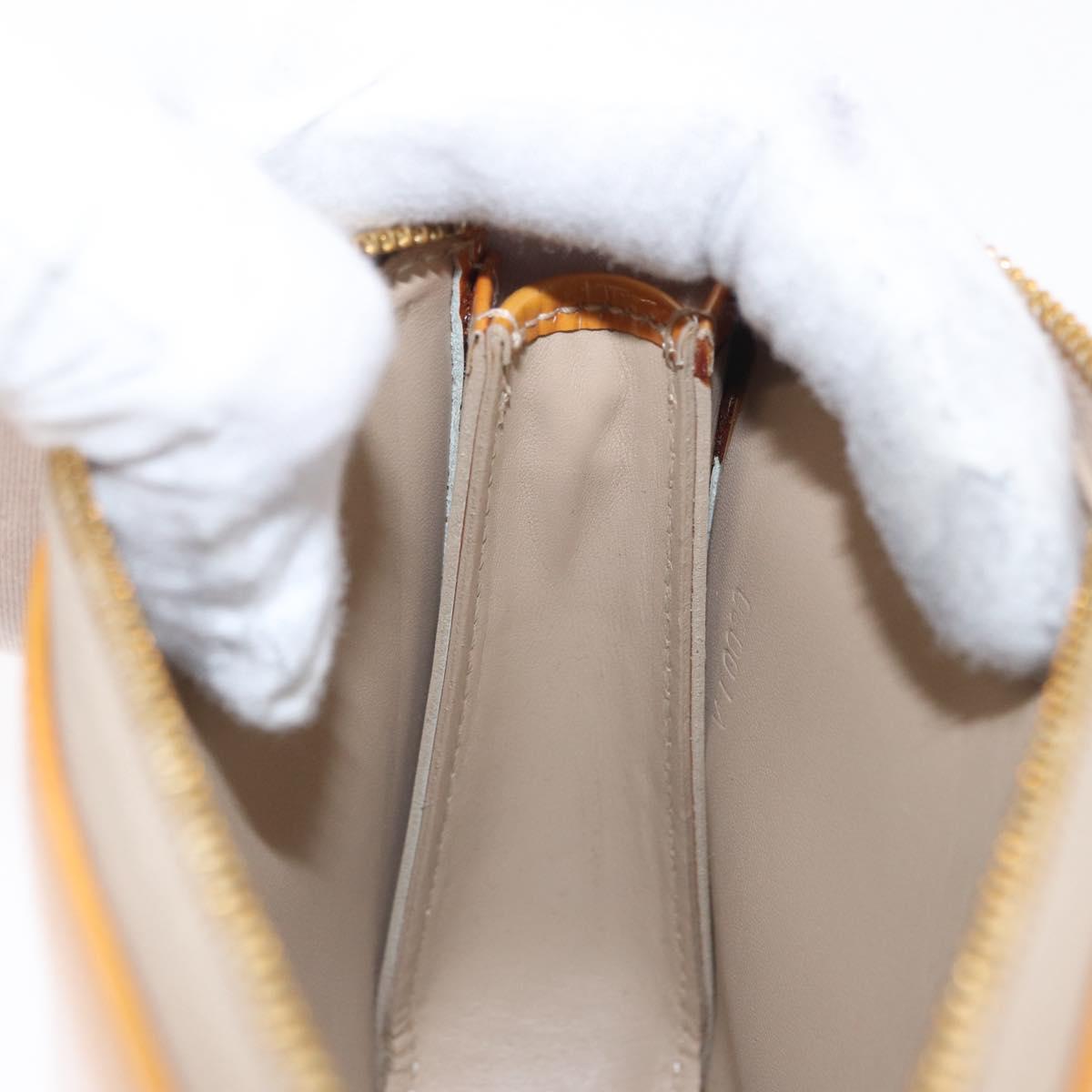 LOUIS VUITTON Monogram Vernis Lexington Pouch Beige M91010 LV Auth gh1374